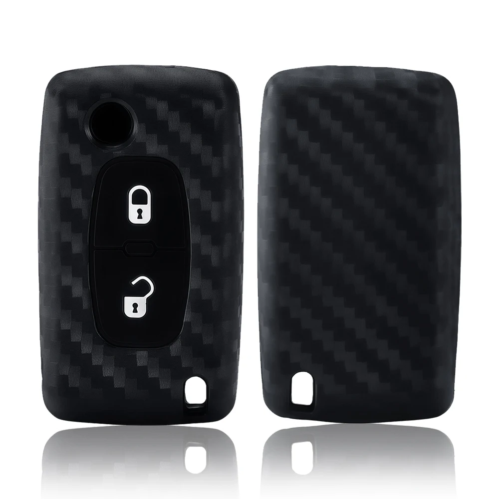 2 3 Button Key Case Cover for Citroen C-Crosser C3 C4 Picasso Berlingo Case for Peugeot Partner Tepee 207 307 308 407 Keychain