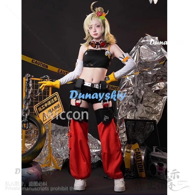 Anime Game Zenless Zone Zero Cosplay Piper Wheel Costume Uniform Pants Wig Props For Girls Woman Christmas Halloween Customized