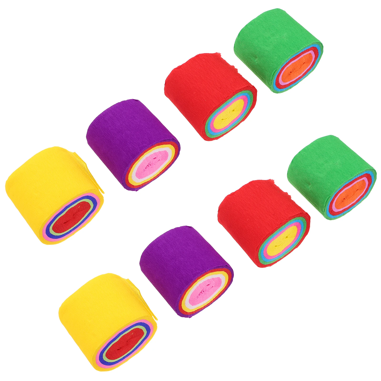 

8 Rolls Colored Paper Birthday Streamers Party Decorations Colors Crepe Colorful Decorative
