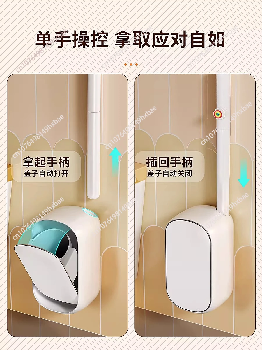 Disposable Toilet Brush Long Holder Bathroom Toilet Cleaner Brush Home Cleaning Tool WC Bathroom Accessories with Refill Heads
