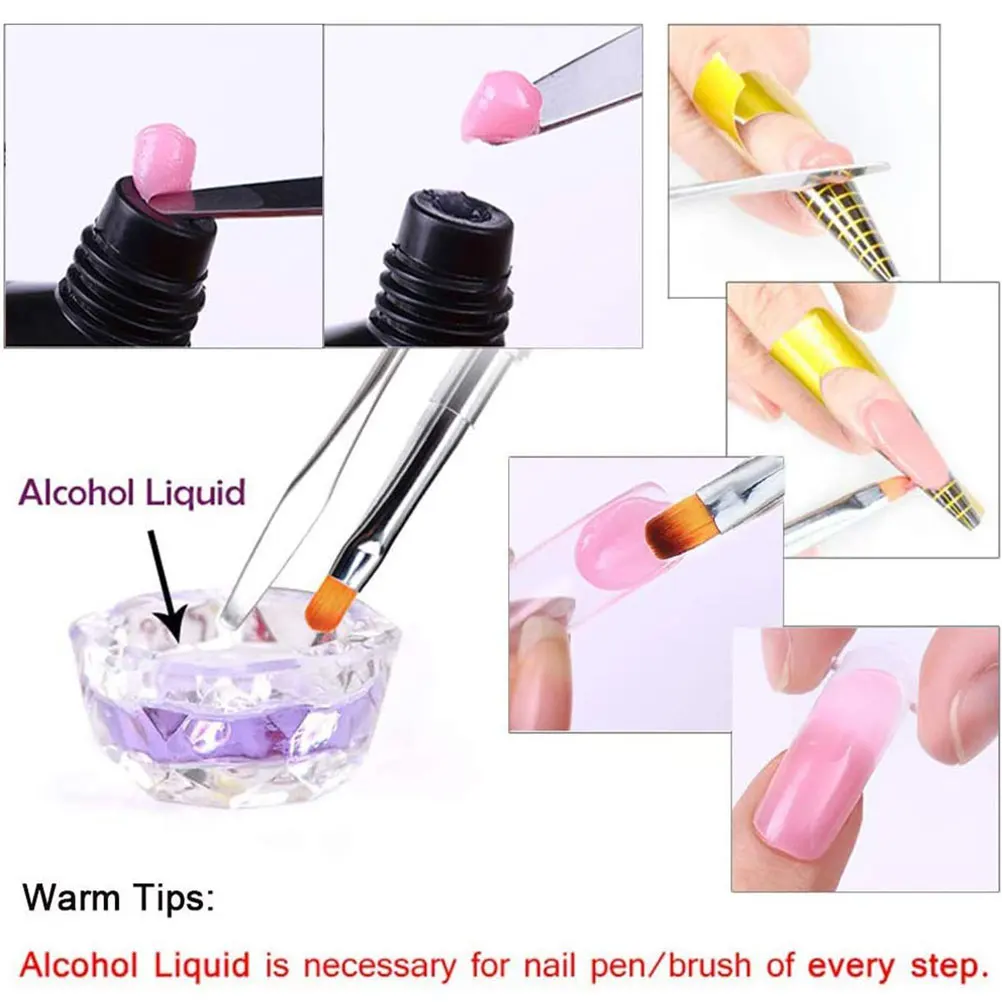 

1 Set Manicure Kit Extension Molds Finger Clips Art Tools Diy Nail Tips Shaping Manicure Fixation Double-Headed Pens Nail Clamp