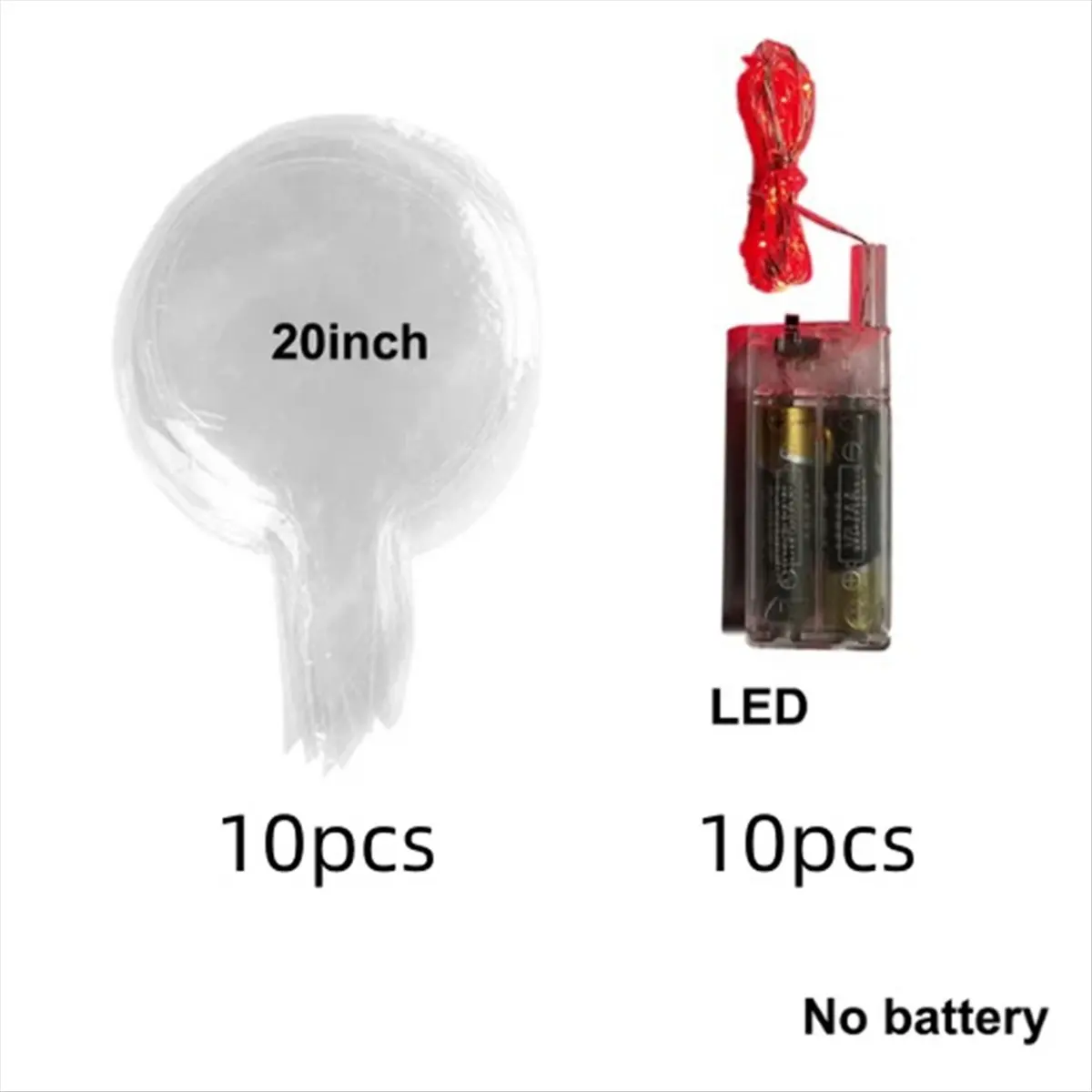 *HOPE Light Up LED Balloons Clear Bobo Balloons Glow Bubble Balloons Lights Christmas Valentines Day Wedding Birthday Decor,C view 3