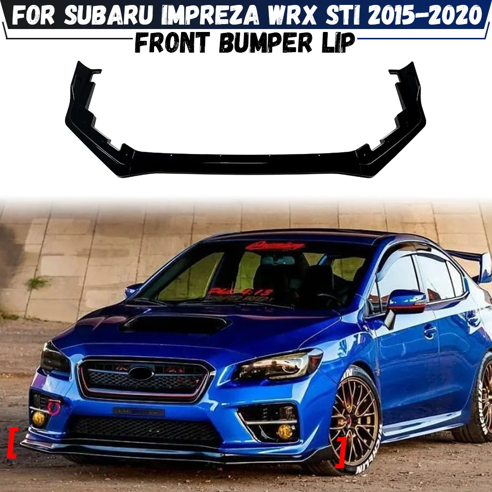 Car Front Bumper Lip Canard Lower Splitter Diffuser Body Kits Spoiler Tuning For Subaru Impreza WRX STI 2015-2020