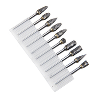 3*6 Double Grain Tungsten Steel Grind Head Electric Grind Mold Woodwork Grinding File Tool Set 10pcs Hard Alloy Rotary File
