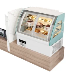 Tqh Cake Counter Fruit Cooked Dessert Display Cabinet Cold Dish Refrigerated Fresh Cabinet Commercial Desktop Front Door Air