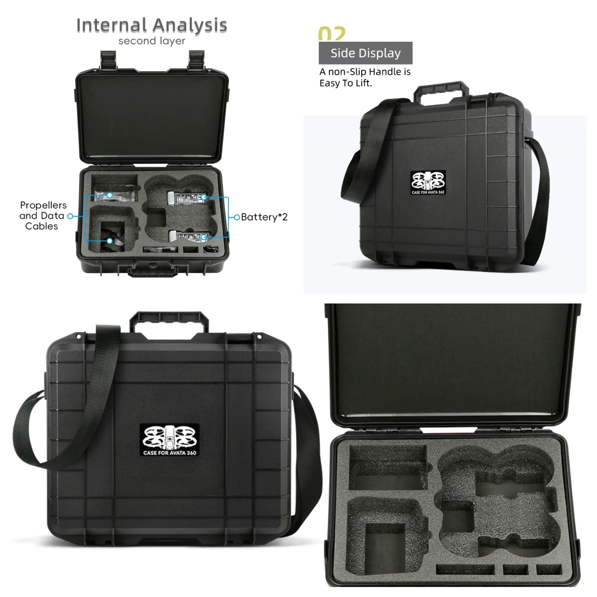 

For DJI Avata 360 Fly More Combo Explosion-Proof Box,Explosion-Proof Case Storage Box Hard-Shell Storage Case for DJI Avata 360