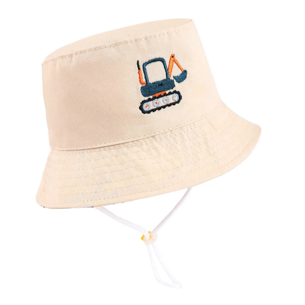 Sommer Doppelseitige Kinder Eimer Hüte Cartoon Gestickte Panama Kinder Strand Fischer Kappe Baby Hut für Mädchen Jungen Im Freien – Detail 10