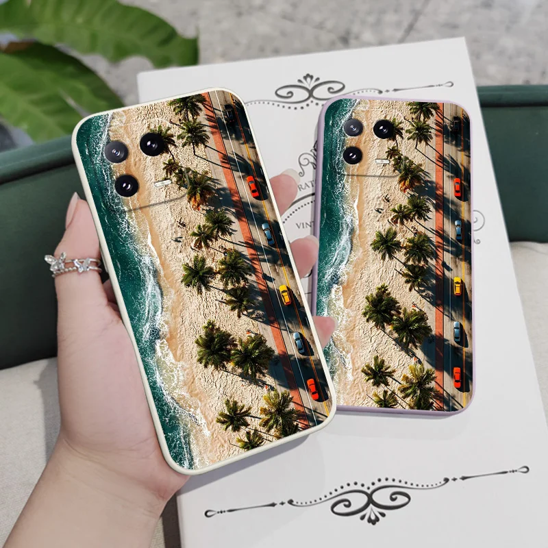 

Seaside Scenery Phone Case For Xiaomi 17 Mi 15 15T 14 14T 13 13T 12 12X 12T 12S 11 11T 10 10T 9 9T Pro Lite Liquid Silicone Cove