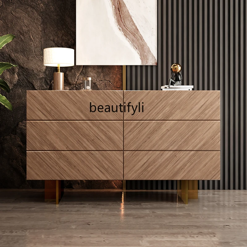 

Chest of Drawers Bedroom Solid Wood Chest of Six Drawers Home Living Room Locker Side Cabinet Drawer