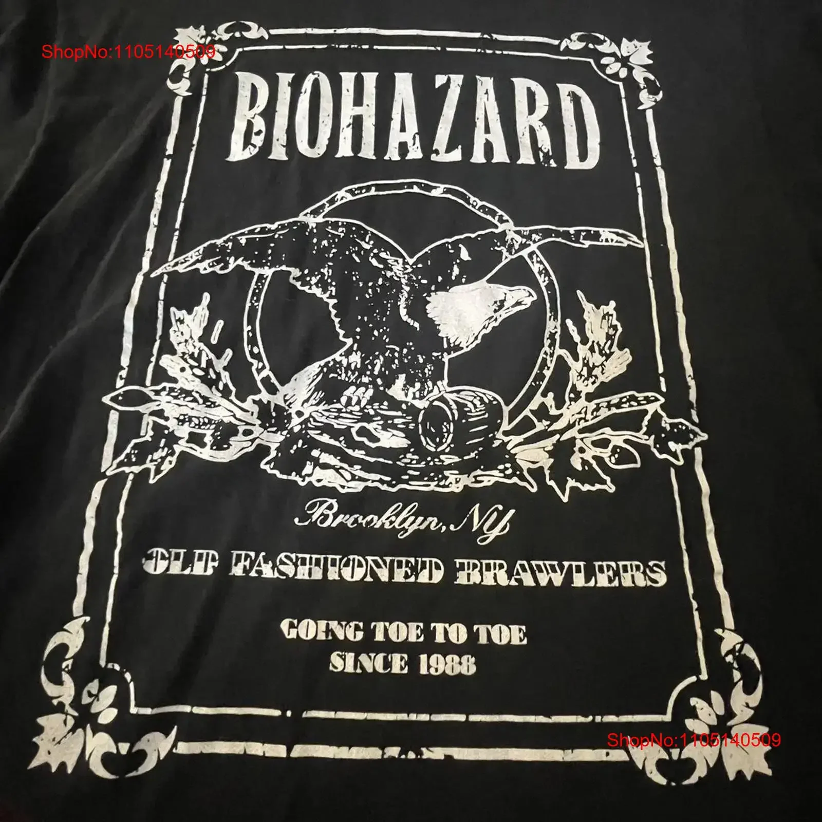 Rare Biohazard band Basic black T shirt Classic style tee vtg NH20484 vintage Washed Comfortable graphic Unisex homme