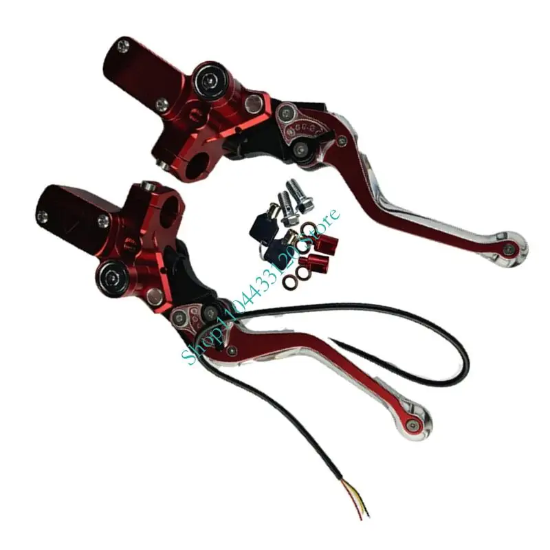 Motorcycle Hydraulic Clutch Disc Brake Handlebar Grip With Built In LED Light Aluminum Construction Easy Installation