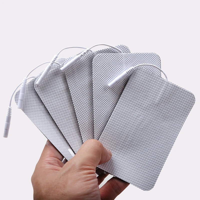 50PCS Physiotherapy Electrode Pads Non-woven Fabric Adhesive Gel Replacement Patches for TENS Unit EMS Muscle Stimulator