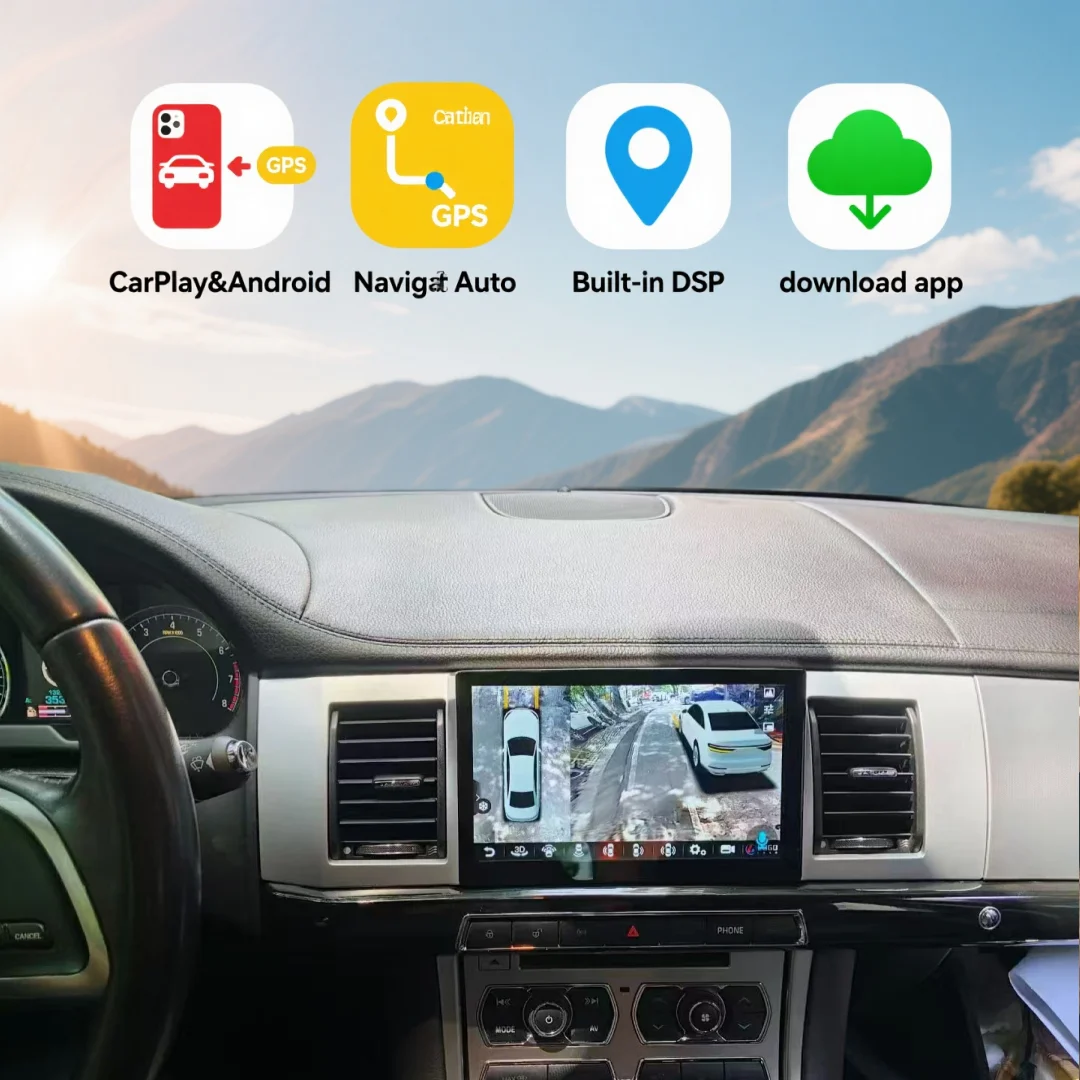 Radio para Auto con Android 13 y Bluetooth para Jaguar XF 2008-2015, Carplay, GPS, Navegación, Audio, Video, Reproductor Multimedia Central, Unidad Estéreo