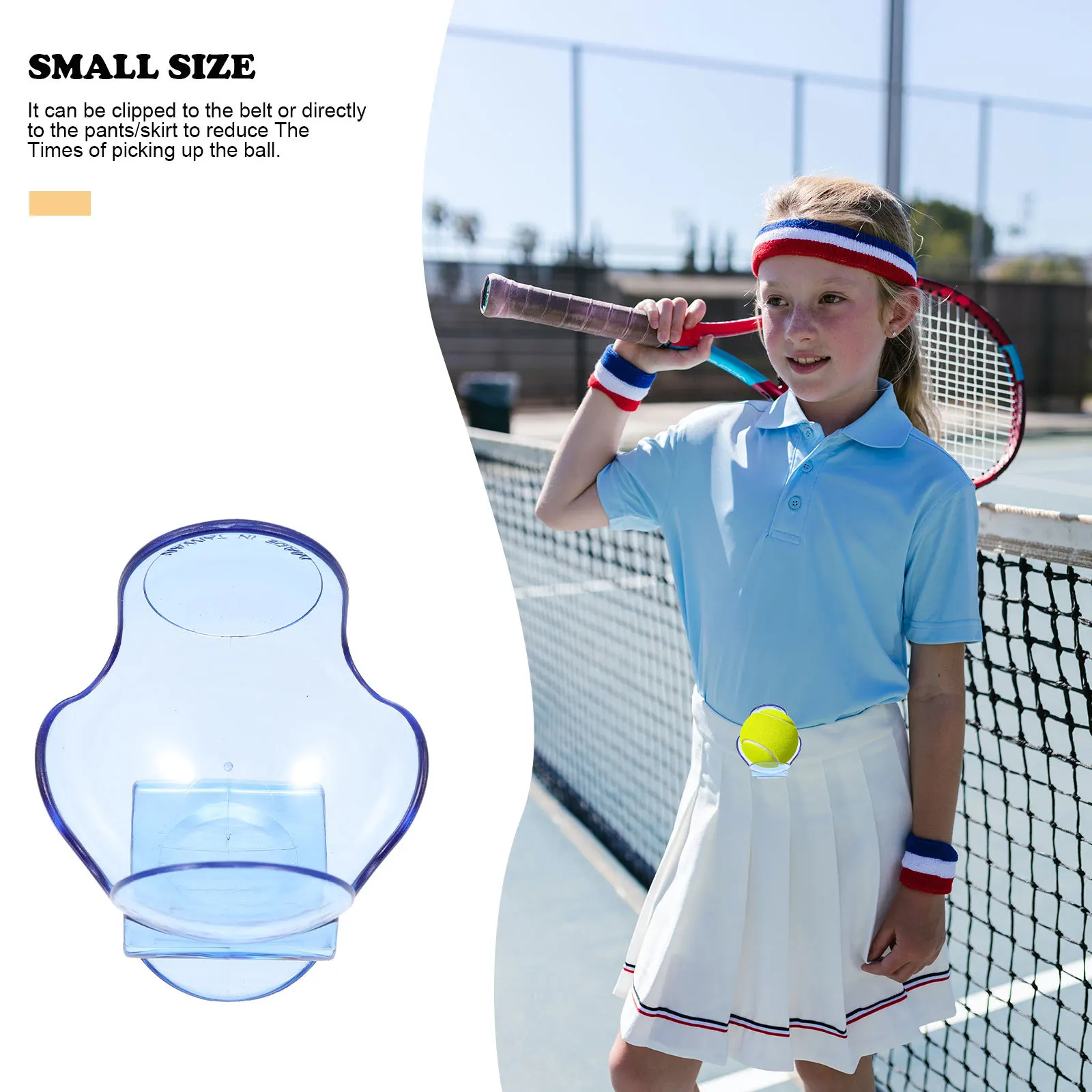 Professional Tennis Balls Clip Clear Durable ABS Waist Clip Portable Training Balls Holder Tennis Accessory Holder