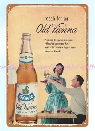 O'KEEFE OLD vienna lager beer metal tin sign wall art design