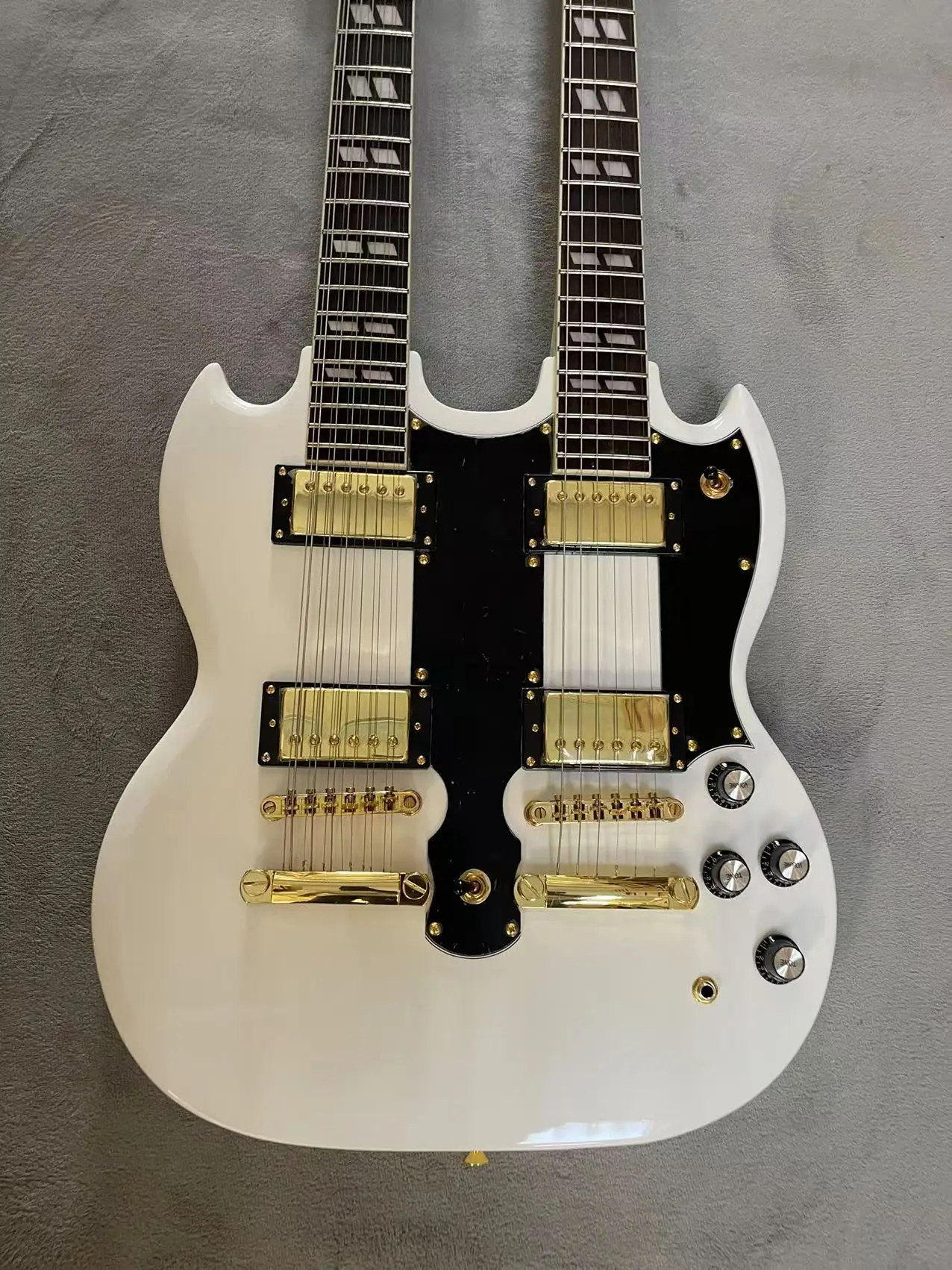 Electric Guitar 6-Chord+12 Chord Double Path Electric Guitar, White Body, Factory Shipping Real Pictures, In Stock, Order and Sh