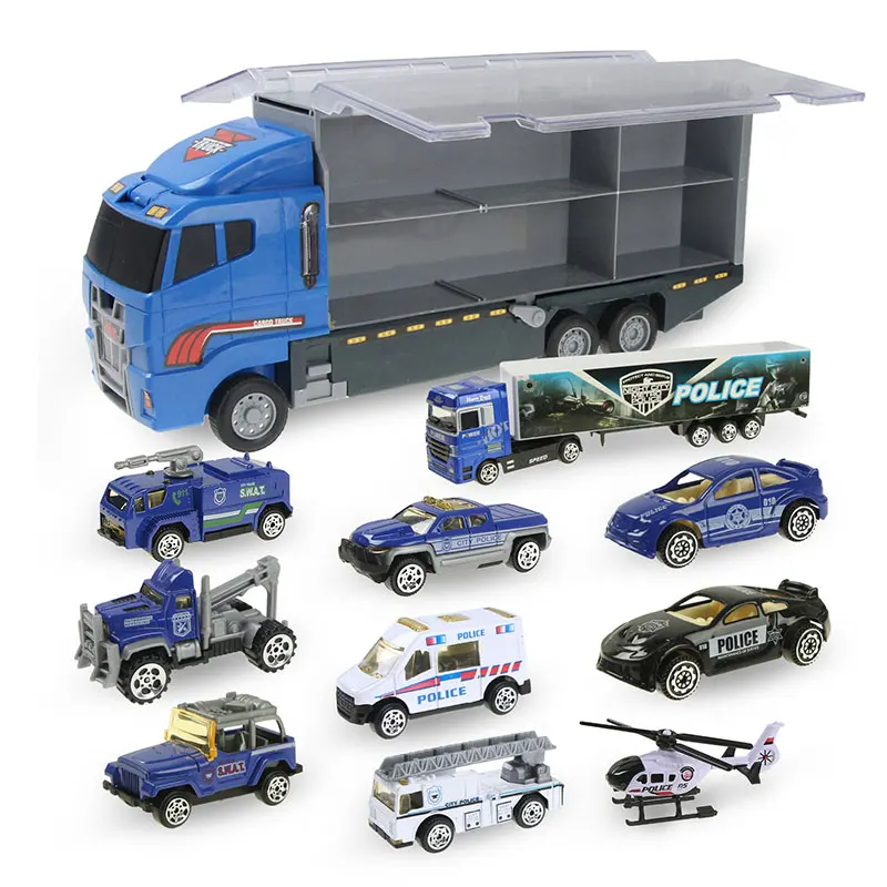 

10 In 1 Construction Vehicle Carrier Truck Excavator Dump Backhoe Kids Boys Girls Gift Birthday