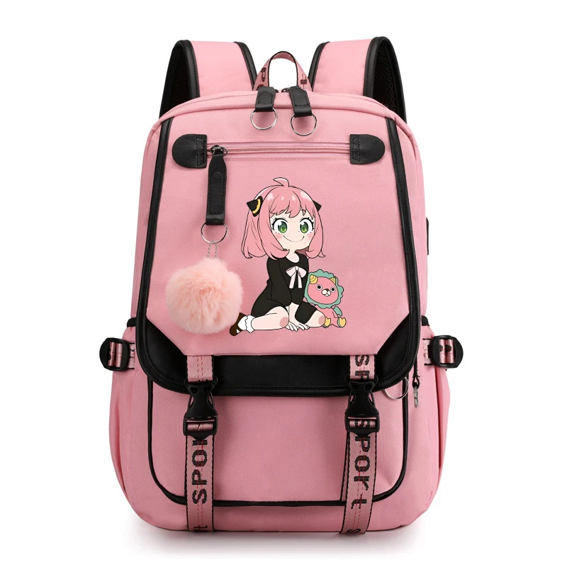 

New Personality Creative Backpack Anime Anya Forger Printing Schoolbag Friends Women Men'S Shoulder Travel Bag