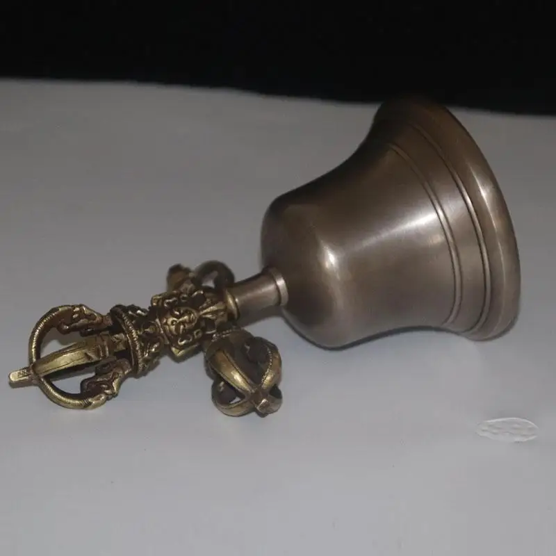Tibet Tibetan Nepal five-strand vajra bell and pestle Statue Ornament Home Office Cabinet Deco Desktop Decor Figurines