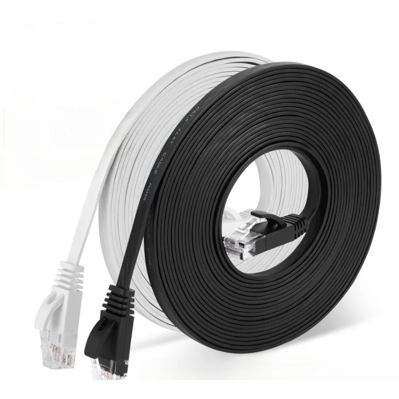 Câble Ethernet plat CAT6, 0.5/1/1.5/2m, RJ45, pour routeur d'ordinateur portable