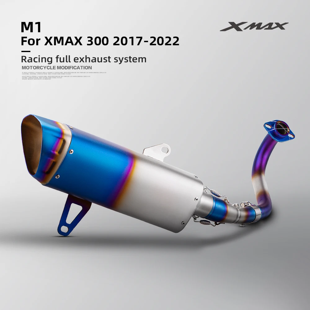 

Для XMAX300 X MAX250 2017-2022 выхлопной трубы мотоцикла Escape M1 глушитель скольжения на передней трубе мотоцикла из нержавеющей стали M12