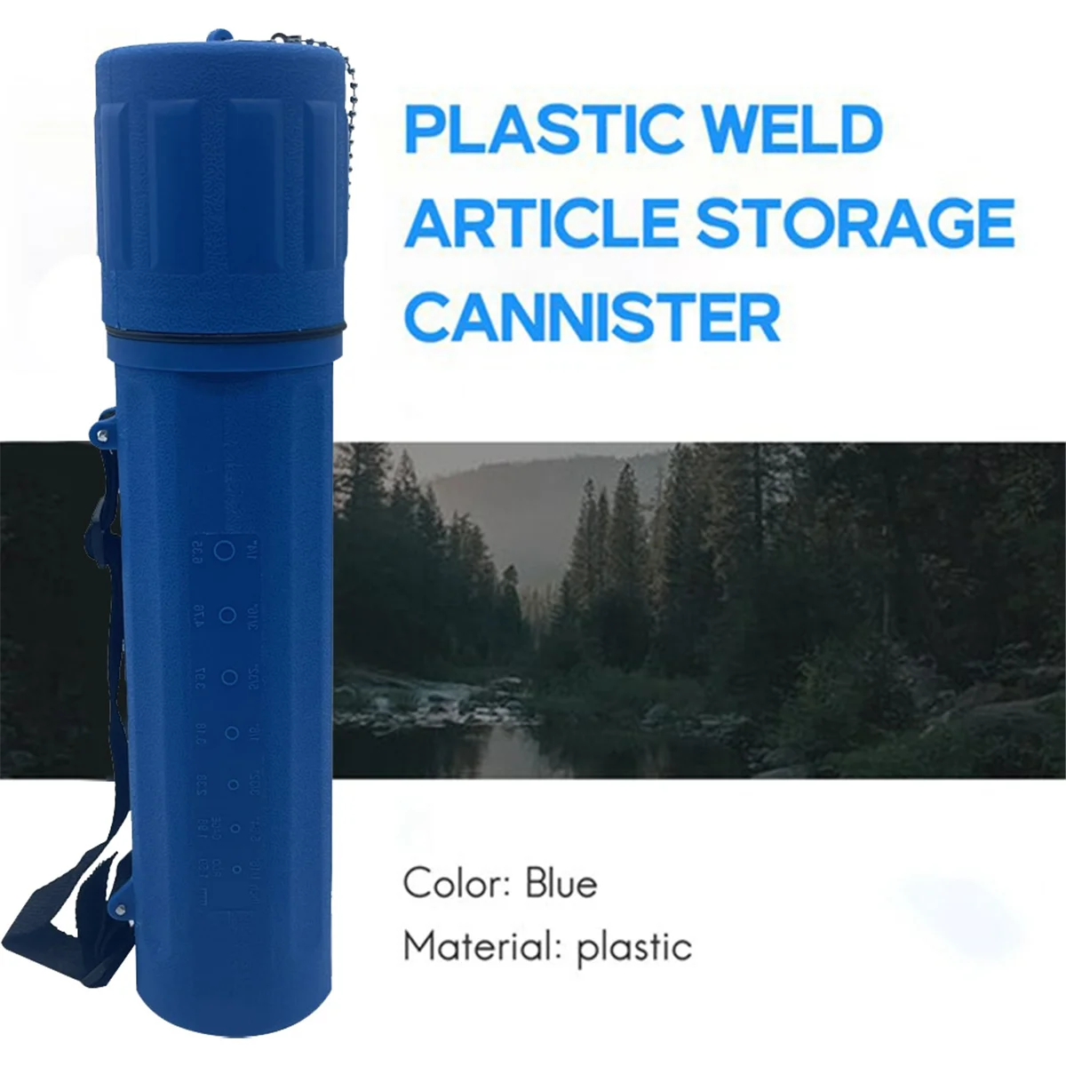 Sale Blue 10LB Guard Welding Weld Electrode Rod Storage Tube Container Hold Cannister with Straps and Chain