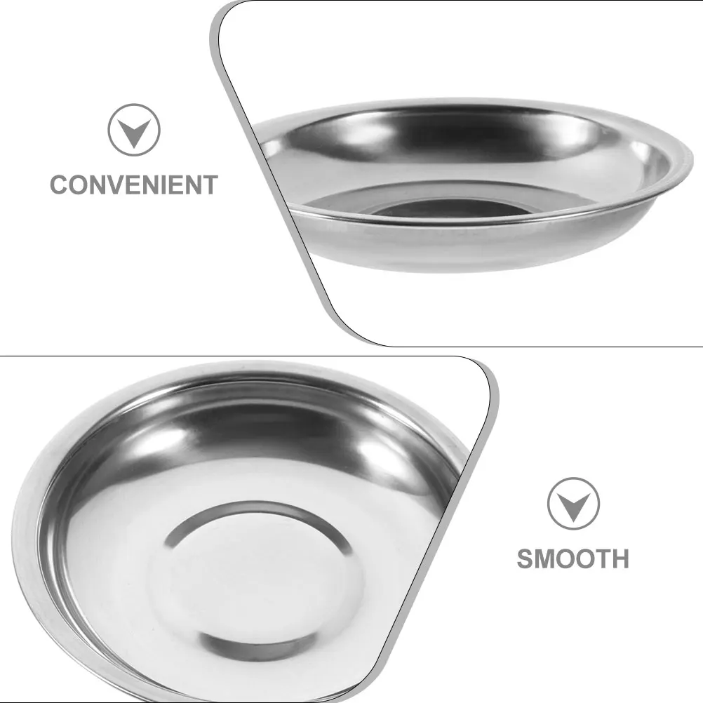 

10pcs 8cm Thick Round Dishes Stainless Steel Sauce Plates Small Size Easy Storage Dipping Bowls Charcuterie Board Metal Food