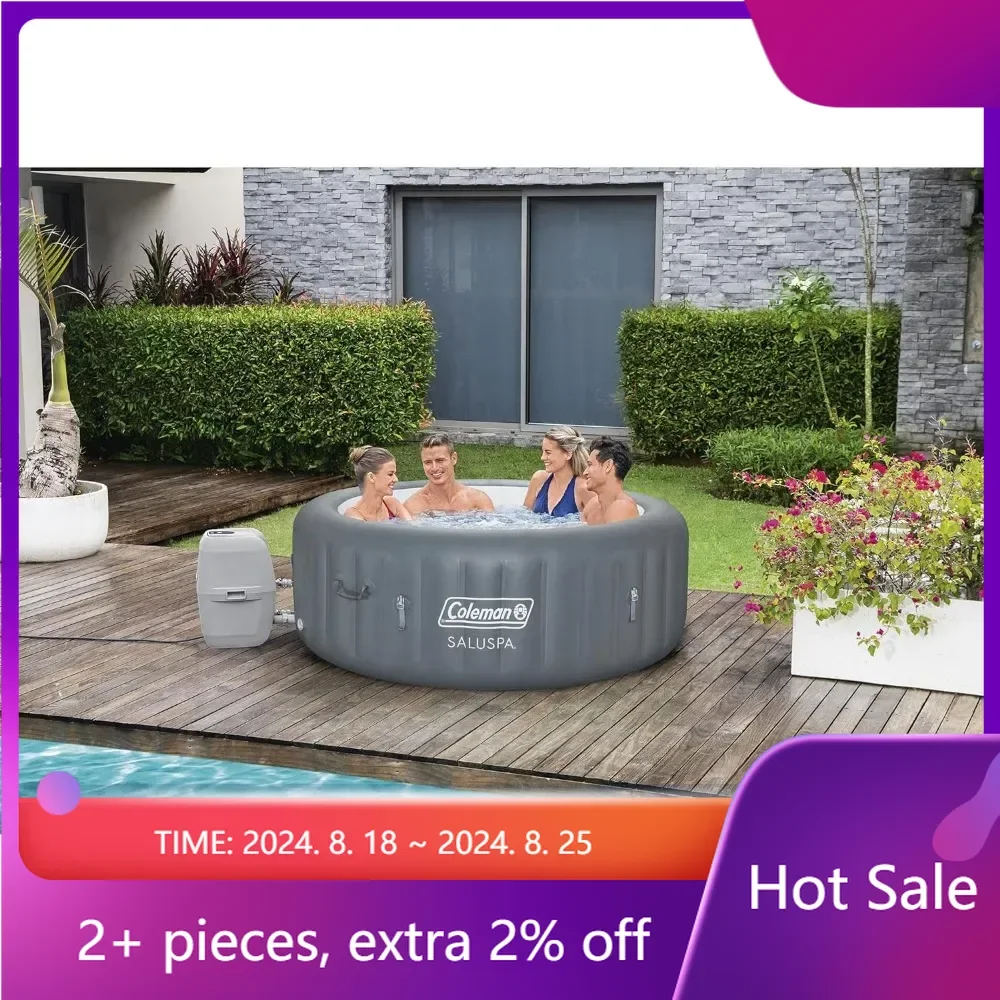 

Palm Springs 4 to 6 Person EnergySense Smart AirJet Plus Inflatable Hot Tub Outdoor Spa With 140 AirJets and Insulated Cover