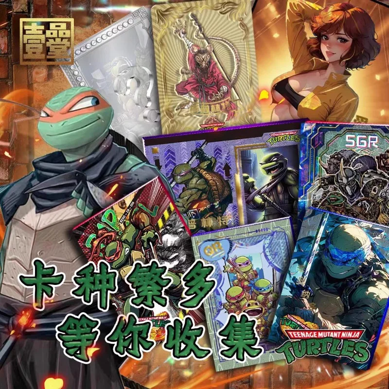 Adolescente Mutant Ninja Tartarughe Collezione di carte Periferiche anime Personaggi Raphael Donatello Carte Scatola di carta Regali per hobby