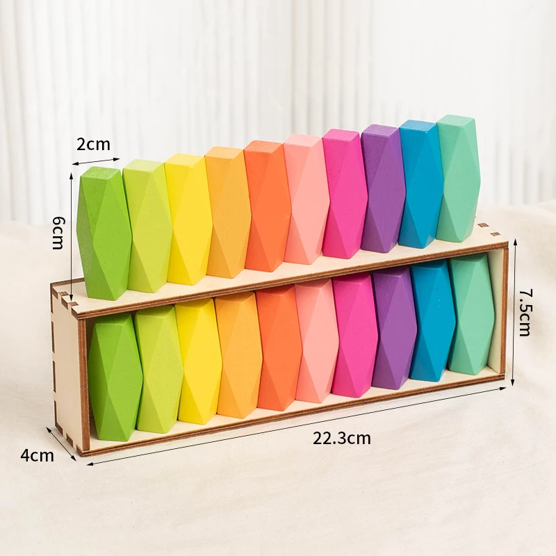 Color-matched bottle stacking stone matching game educational learning toys suitable for children's classes, family gatherings a