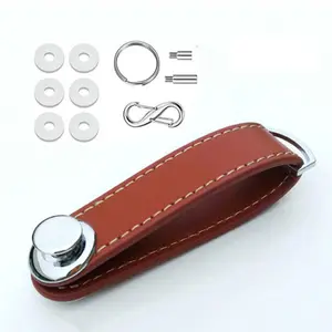 CAR KEY POUCH BAG CASE Wallet Chain Key Wallet Ring Collector Housekeeper Pocket Key Organizer Smart Leather Keychain 10 Main Sales Key Door - №6