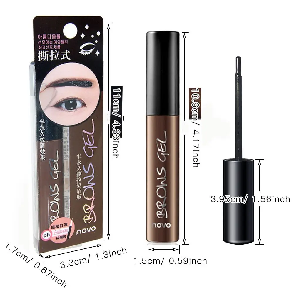 Wenkbrauw Tint Waterproof Wenkbrauw Tattoo Langdurige Tint Wenkbrauw Gel Natuurlijke Kleur Peel Off Tattoo Wenkbrauw Gel