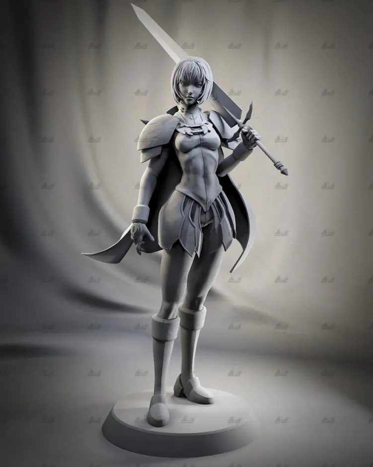 

1/18 100mm 1/24 75mm Resin Model Female Swordsman Unpainted Figure No Color RW-1080