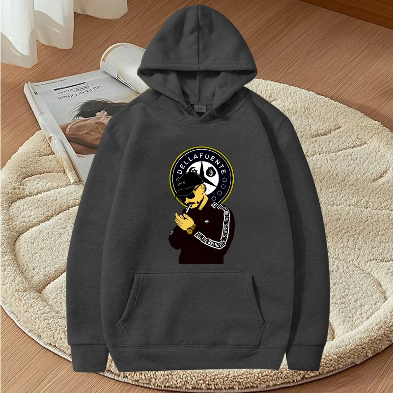 Dellafuente classic Oversized hoodie 2025 new men women fashion vintage Long sleeve Sweatshirt with print Graphics hoodie unisex
