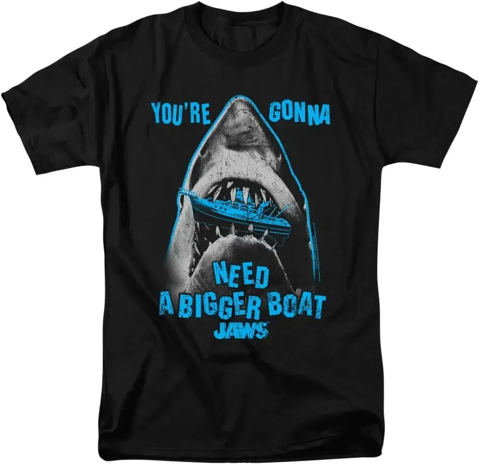 NG Summer Popfunk Classic Jaws Shark Movie Bigger Boat Quote Unisex Adult T Shirt