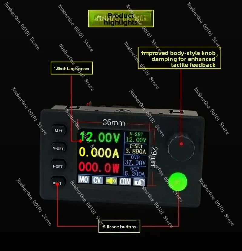 SK150C Color Screen CNC Adjustable Voltage Regulator DC Power Supply Constant Voltage Constant Current Charging Module 40V 8A