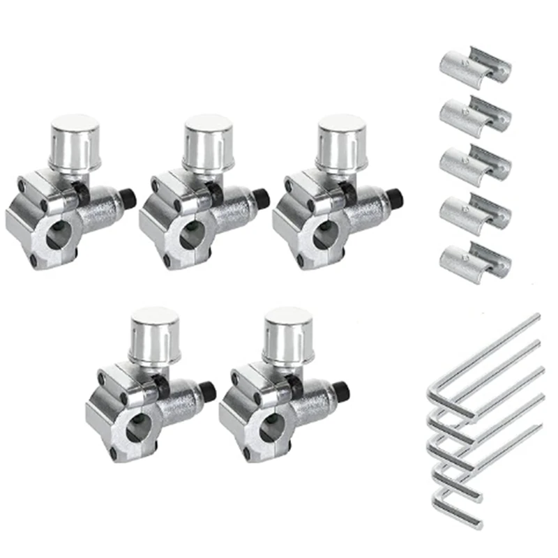 5Pack BPV-31 Piercing Valve Line Tap Valve Kits Adjustable For Air Conditioners HVAC 1/4 Inch,5/16 Inch,3/8 Inch Tubing