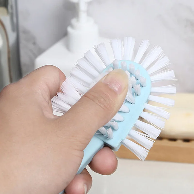 Household Shoe Washing Brush Five Side Brush Multifunctional Laundry Brush White Shoe Collar Cleaning Brush Long Handle Brushes