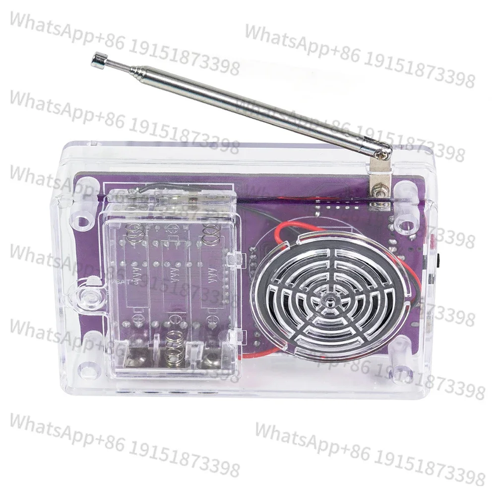 DIY FM Radio Electronic Kit Adjustable Frequency 87-108MHz Digital Display Soldering Project Practice Solder RDA5807S