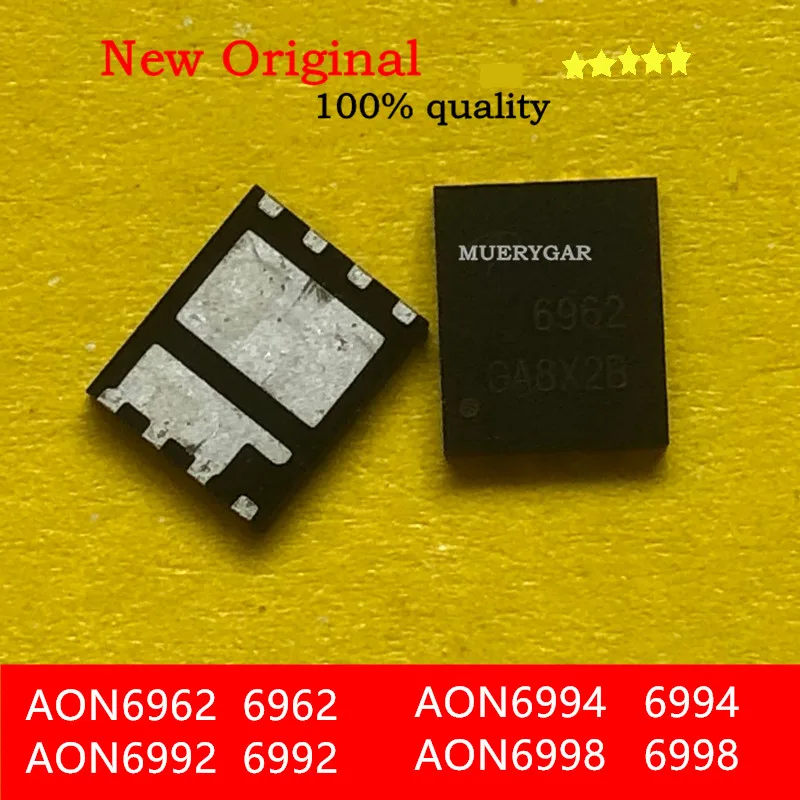 (5-200pieces/lot)100%New  AON6962   6962  AON6992   6992  AON6994  6994  AON6996  6996  AON6998  6998  DFN-8  5X6MM  MOSFET