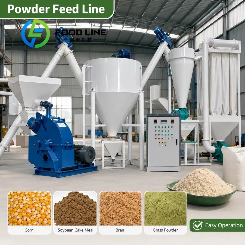 Animal Powder Feed Processing Line Mixing System Ensure Even Of Additives In Livestock And Aquatic Animal Powder Feed Raw