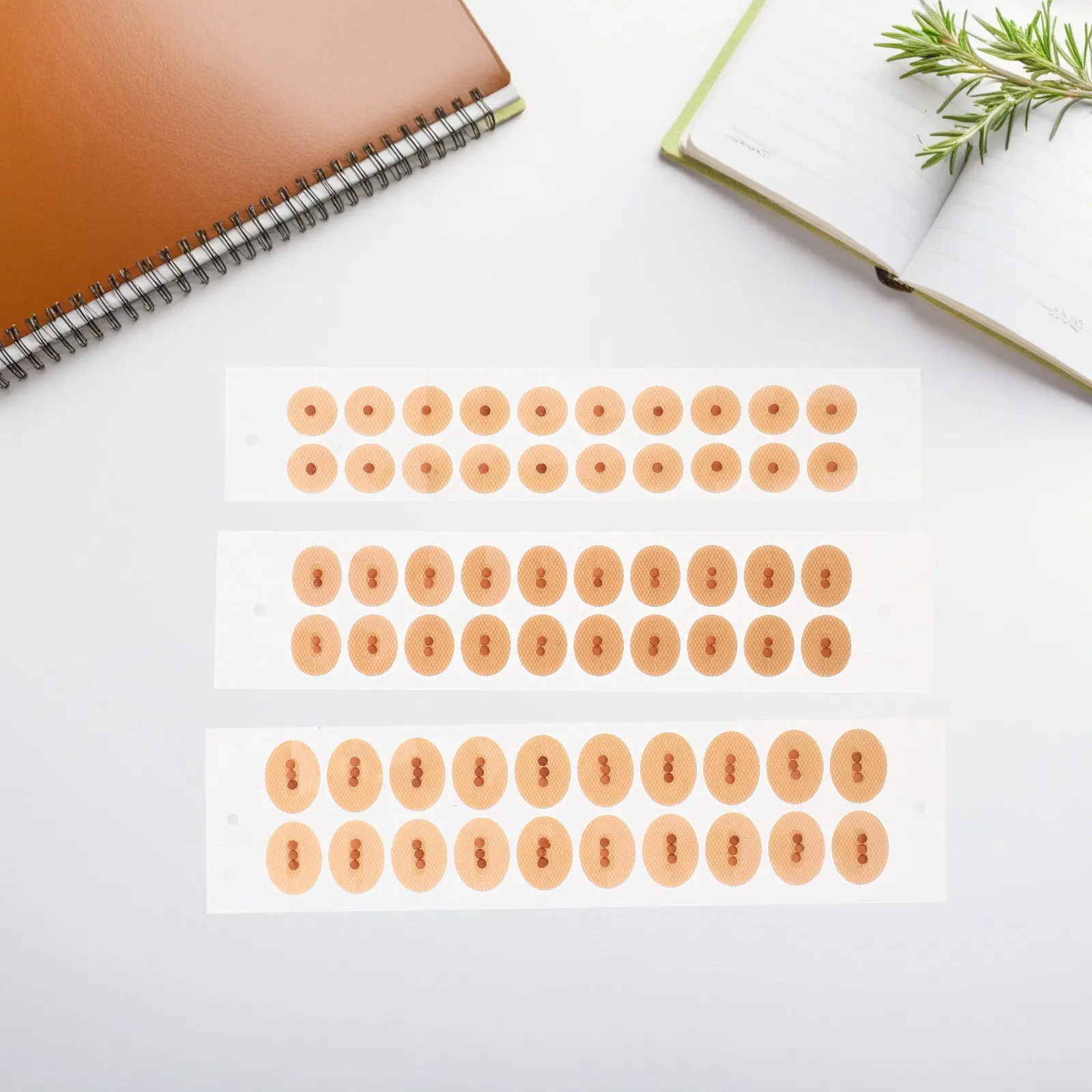 6Sheets Ear Acupoint Stickers Clear Ear Seeds Patches Auricular Acupressure Massage Pressure Therapy Magnetic Acupuncture Patch