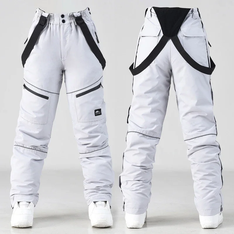 New 2024 Windproof Women Men Outdoor Sport Skiing Trousers Snow Pants Mountain Cotton Snowboard Overalls Waterproof Clothes