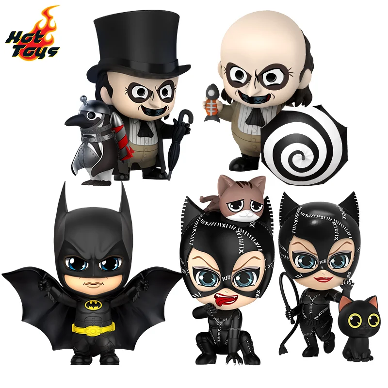 Stock Original HotToys COSBABY Batman Catwoman Penguin Batman The Dark Knight Returns Movie Character Model Collection Artwork