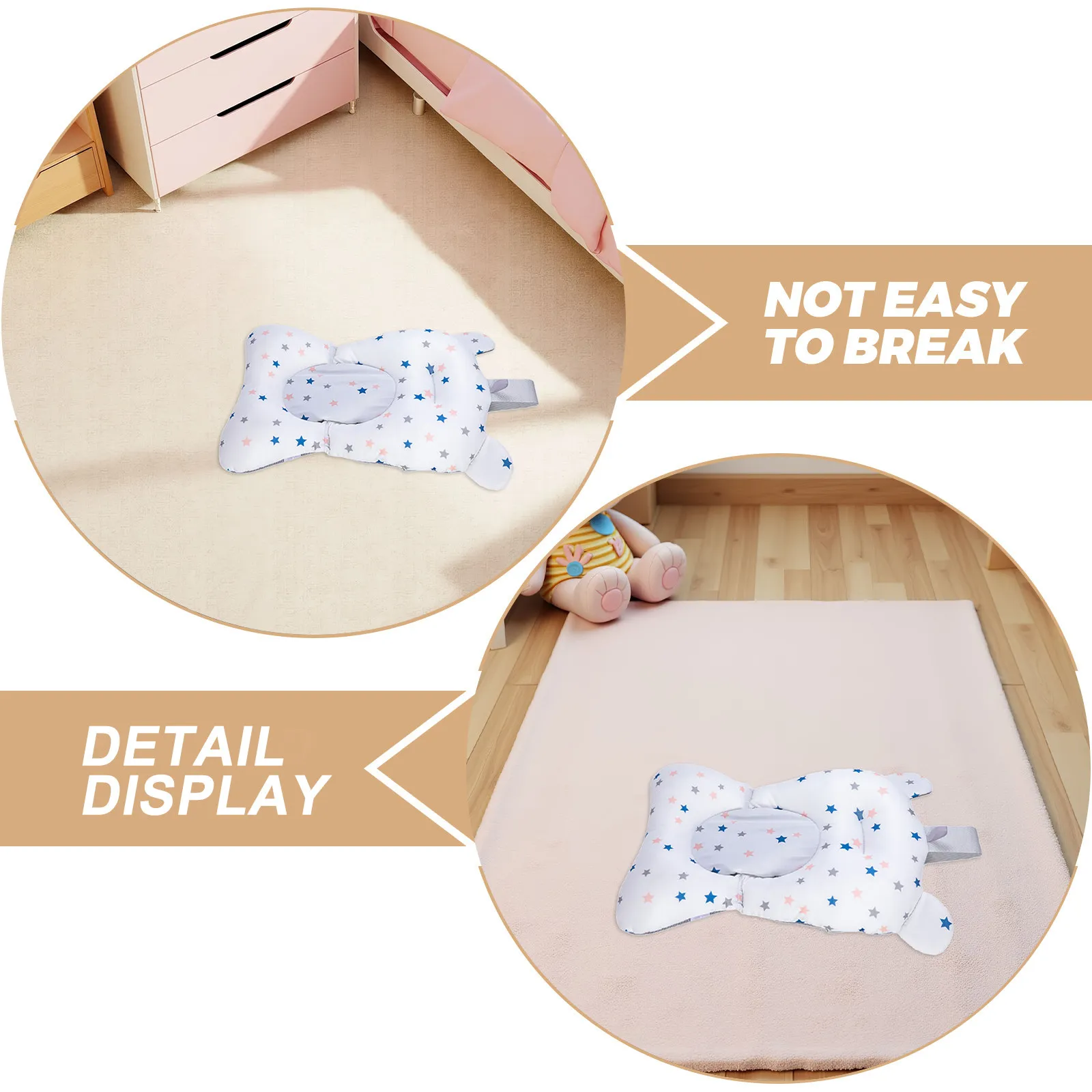 

Baby Bath Suspension Cushion Infant Support Pad Adjustable Angle Newborn Bathtub Cushion Breathable Baby Bath Seat