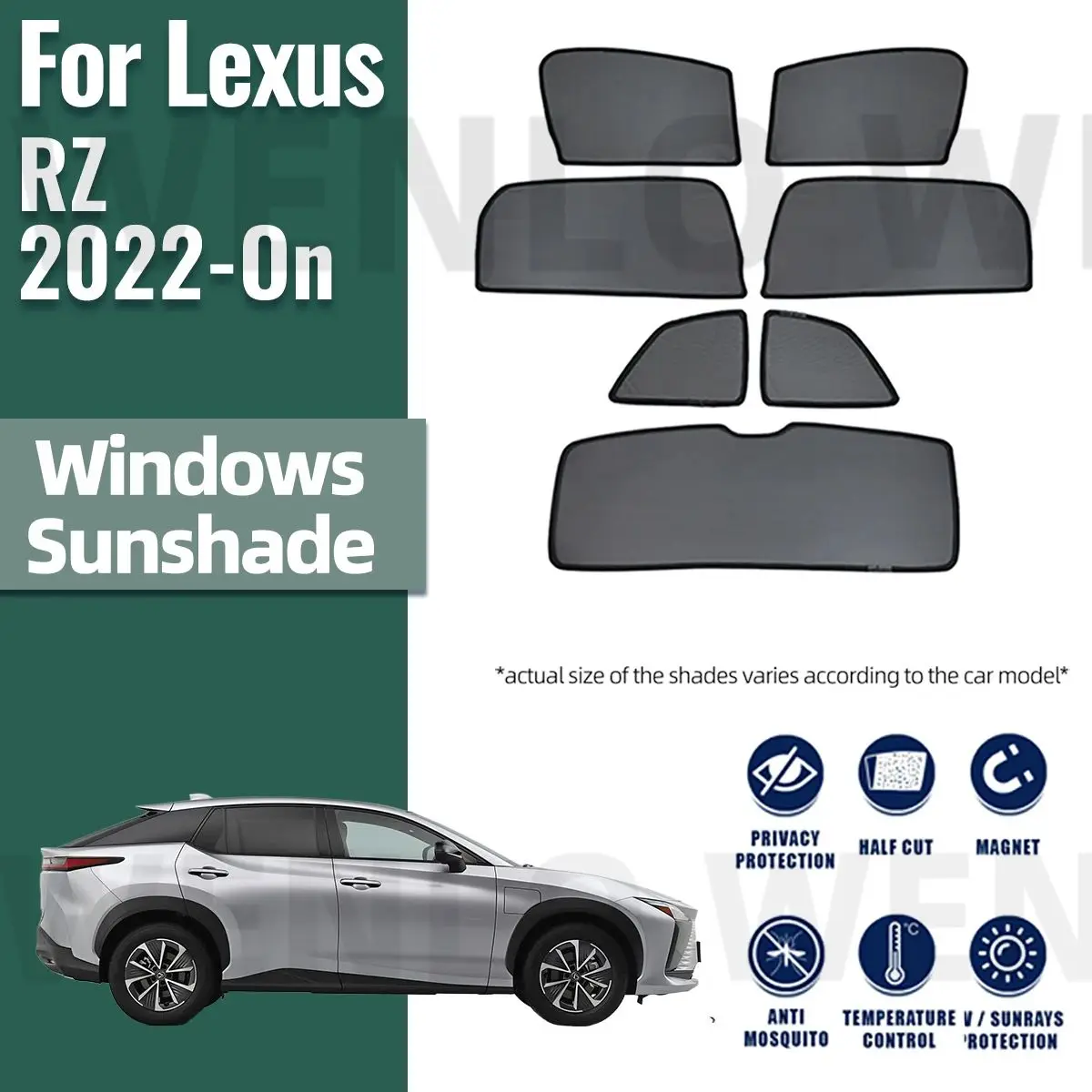 

For Lexus RZ 2022 2023 2024 Magnetic Car Sunshade Shield Front Windshield Curtain Window Uv Protection Sun Shade Visor Blinds