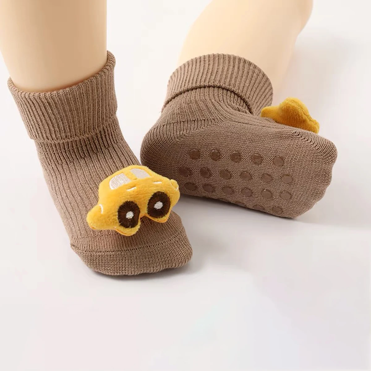 3 Pairs/lot 2023 Autumn Infant Toddler Boys Girls Non-Skid Cute Cartoon Doll Socks Newborn Baby Soft Cotton High Quality Socks