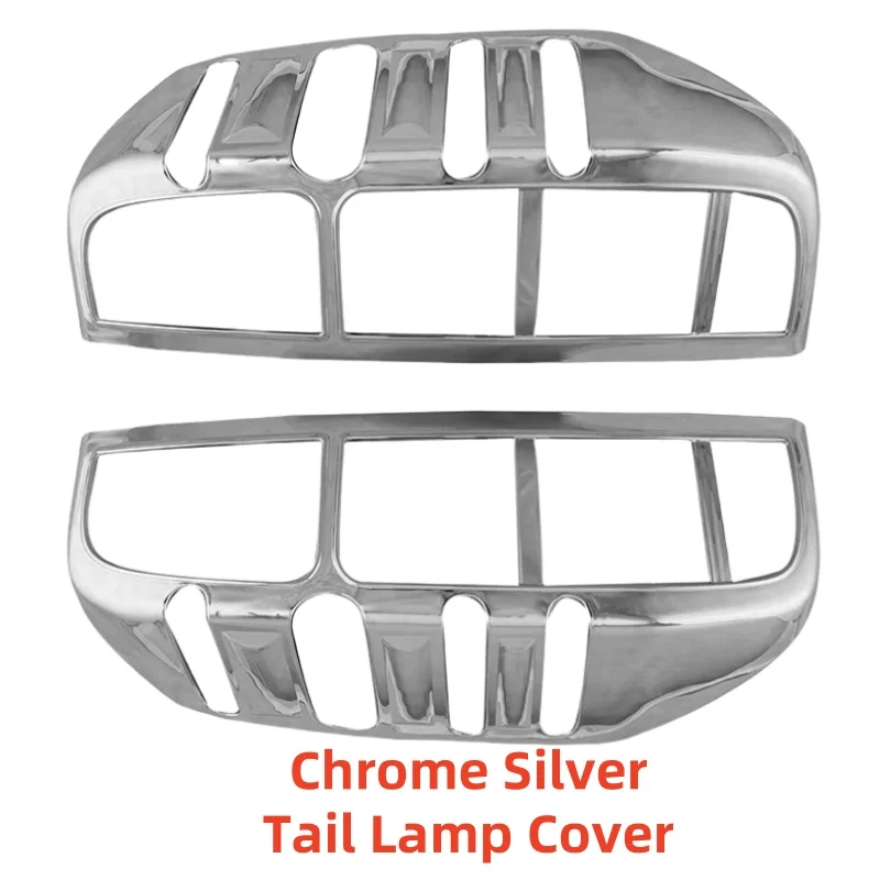 

Tail Lamp Cover Silver Stainless Stee Car Modification Accessories Stele Lamp Cover Trim For Nissan NAVARA D40 2005-2015