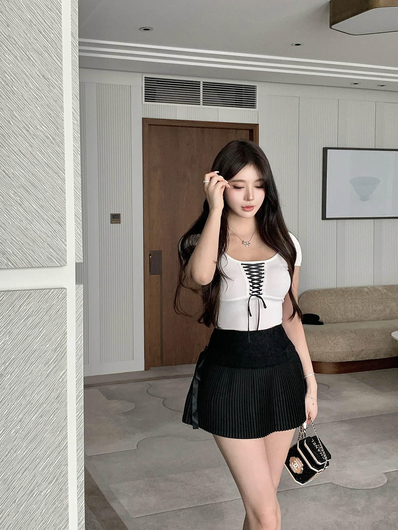 ballet-love-edicion-limitada-camiseta-romantica-falda-plisada-de-encaje-conjunto-casual-sle-otono-faion-para-mujeres-tamano-adulto