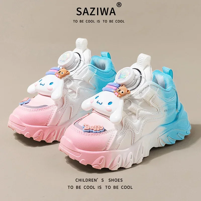 

Cinnamoroll Anime Kawaii Sanrio Casual Hello Kitty Shoes Cute Cartoon Kuromi Children Sports Sneakers Gifts for Girls